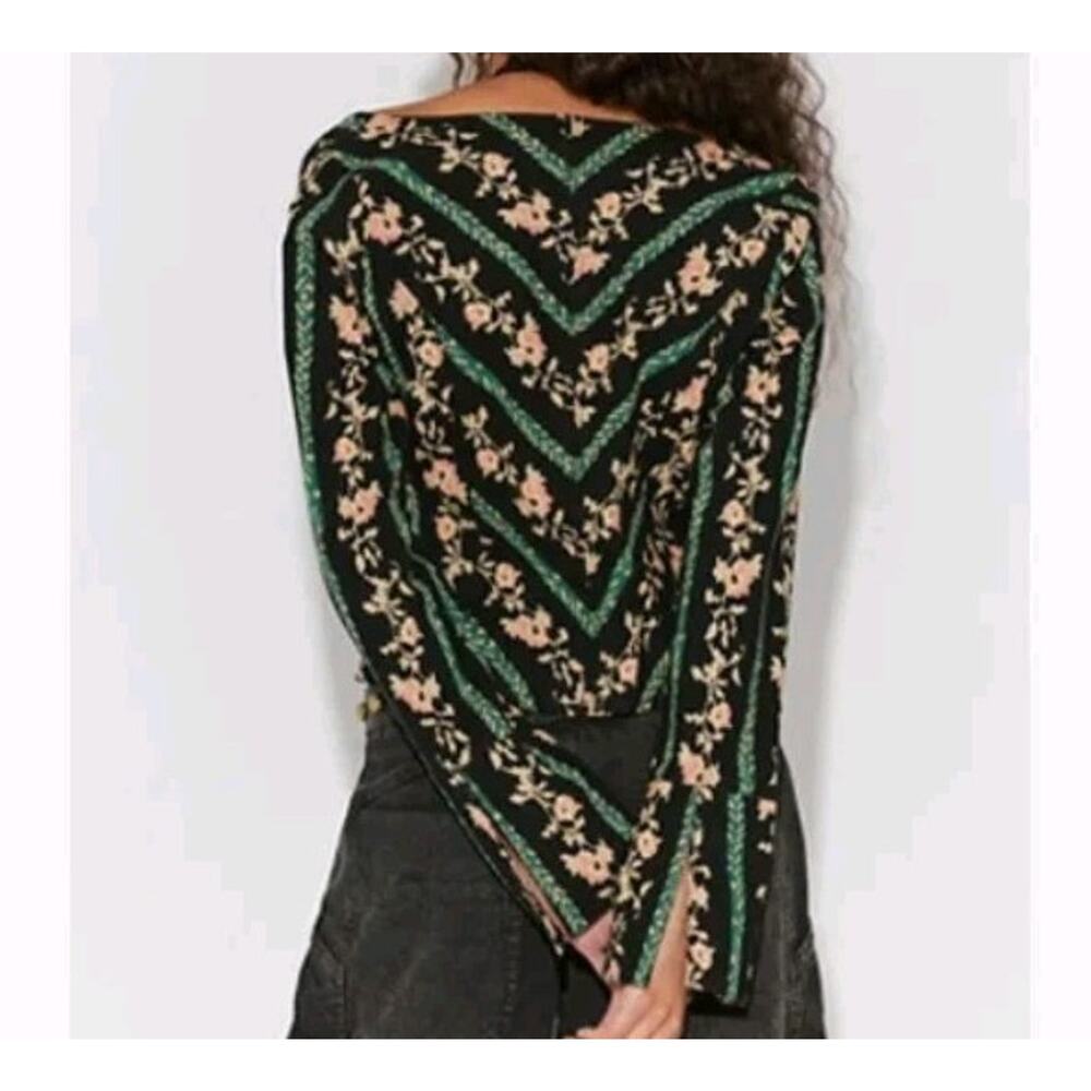 Free People Asher Printed Top Sz Small New - Picture 3 of 7